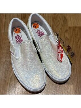Vans Classic Slip On Unisex Size W 9.5 Uv Glitter Sneakers Low Top